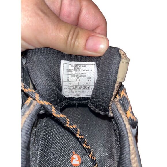 Merrell MOAB Vibram Select Dry Mens Shoes Hiking Trail Dusty Olive Size 9 - Picture 2 of 5